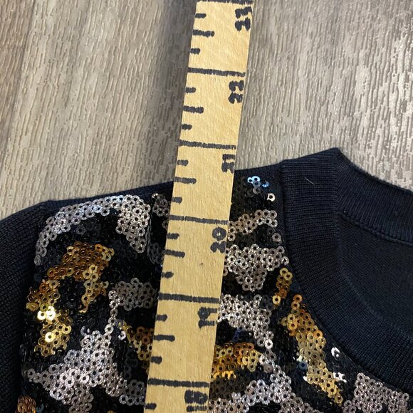 NWT JM Collection Animal Print Sequined Cardigan Size PP - Picture 6 of 7